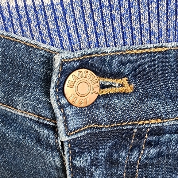 Madewell x Sezane 9" High Riser Skinny Crop Jeans With Zipper Detail Size 29 - Picture 13 of 16